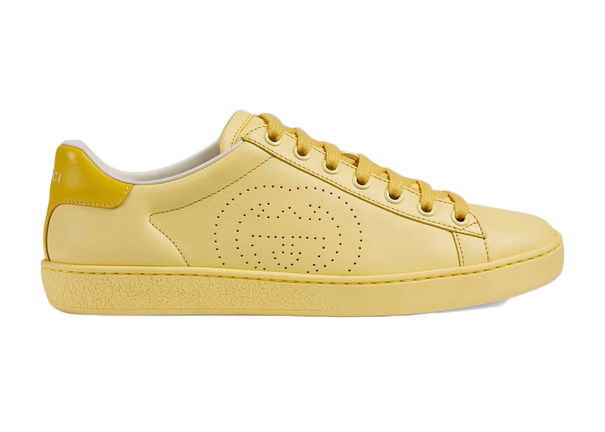 GUCCI Pair of Ryhton sneakers in beige, blue, yellow lea… | Drouot.com